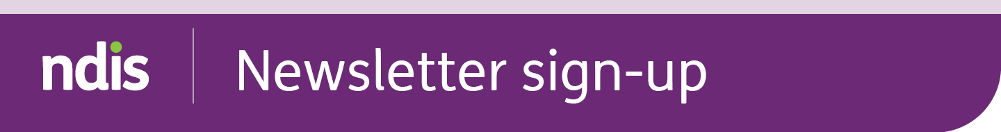 ndis newsletter signup banner
